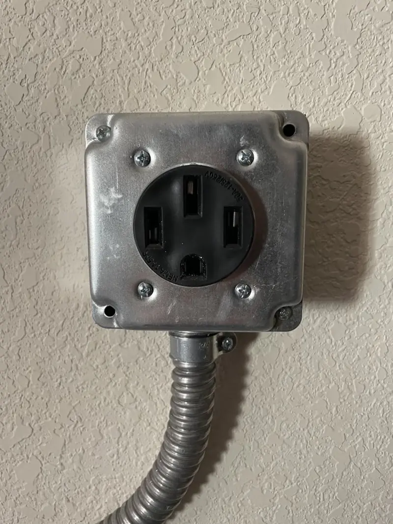 NEMA 14-50 outlet installed for Electrical Panel Upgrade in Silverton